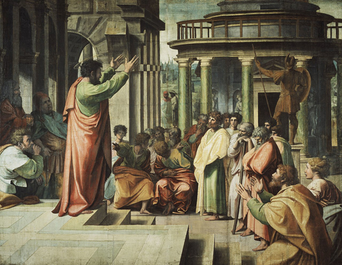 St Paul preaching in Athens